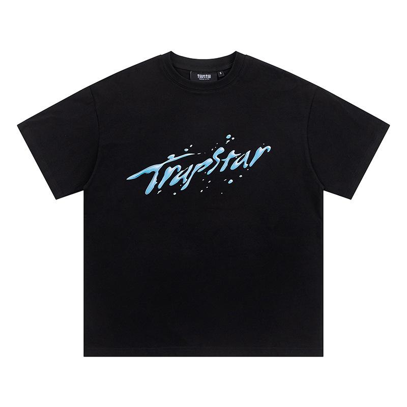 Cross-border new graffiti letter printing European and American street trendy brands loose and versatile casual men's and women's short-sleeved round