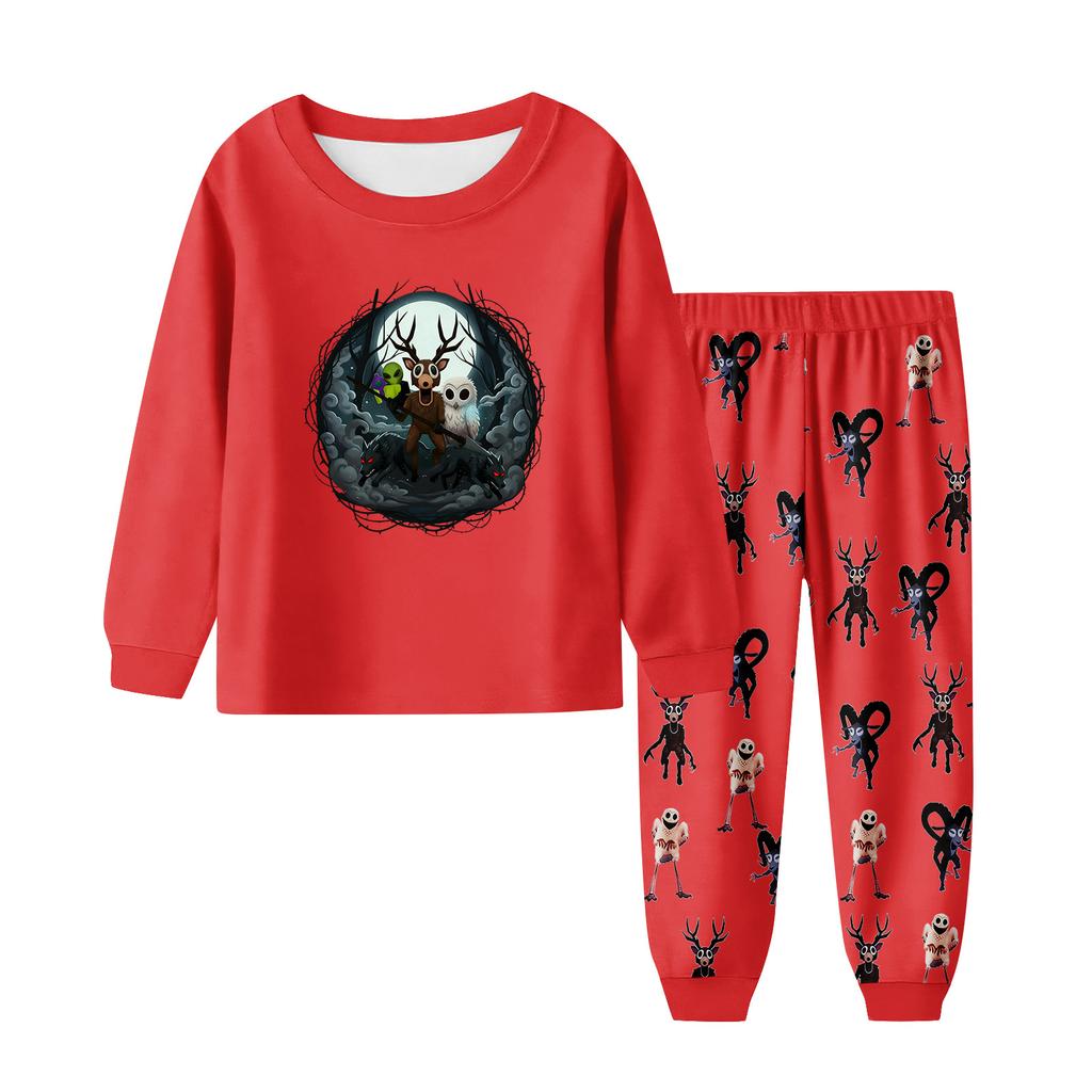 Детский модный костюм юбка топ с круглым вырезом и длинными рукавами брюки