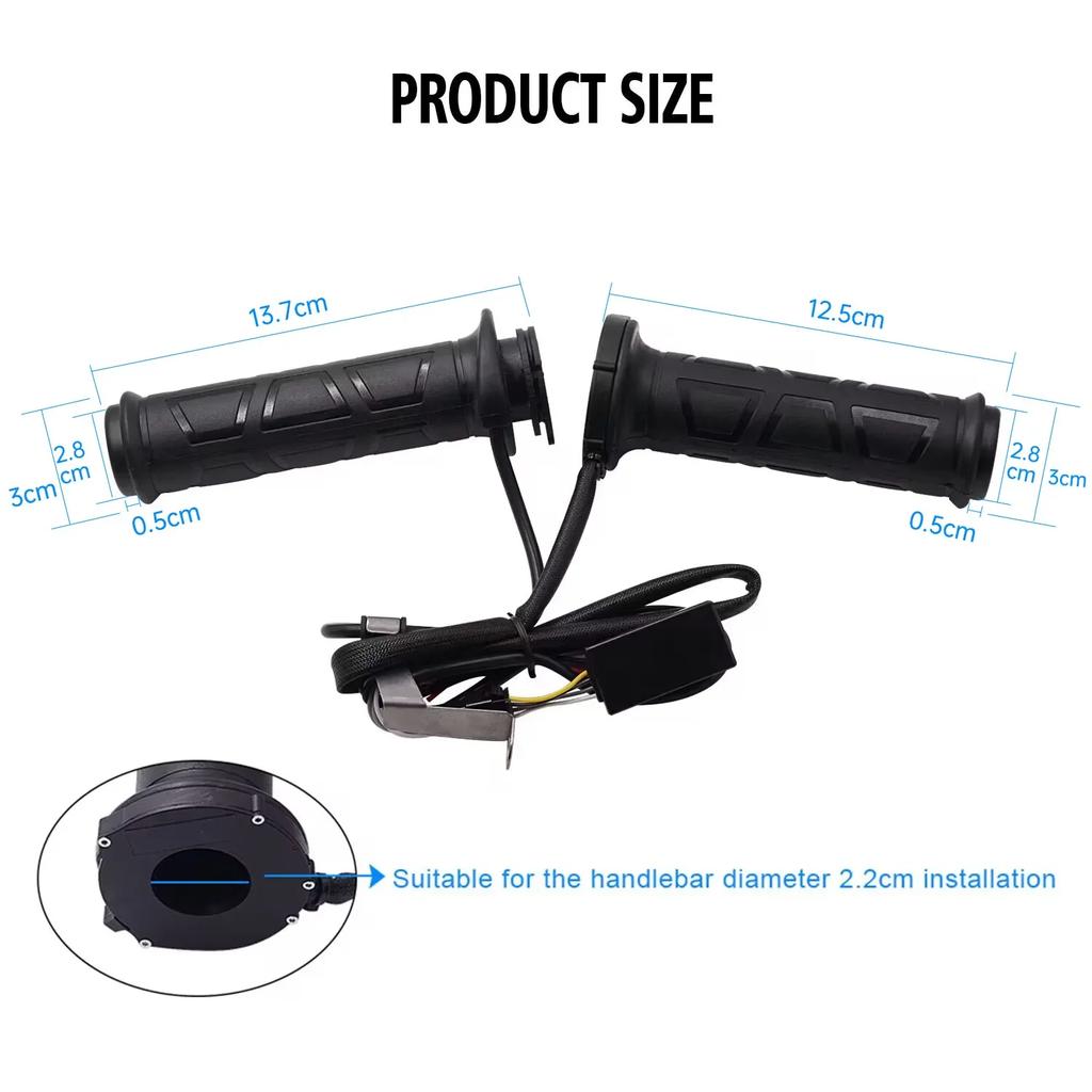 Универсальные 22 мм Мотоциклетные Ручки с Подогревом Формованные Снегоход Квадроцикл Скутер Электрический Горячий Руль Регулировка Температуры Грелка 12В