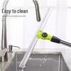 Зеленая телескопическая штанга 1,5 м, напольный скребок для кухни и ванной комнаты - Силиконовая волшебная метла и скребок для воды