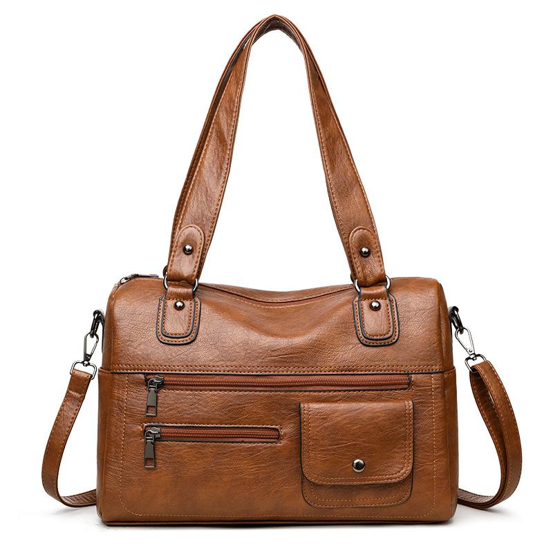 New Autumn and Winter Mother Bag Soft Leather Texture European and American Versatile One-shoulder Crossbody Bag Women's Backpack