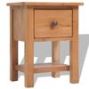 VidaXL Bedside Table 36 X 30 X 47 Cm Solid Oak Wood
