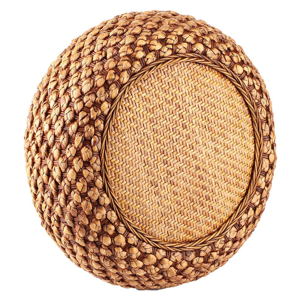 Household JapaneseStyle Round Floor Seats Cushion for Living Room Balcony Tatami Coffee Color
