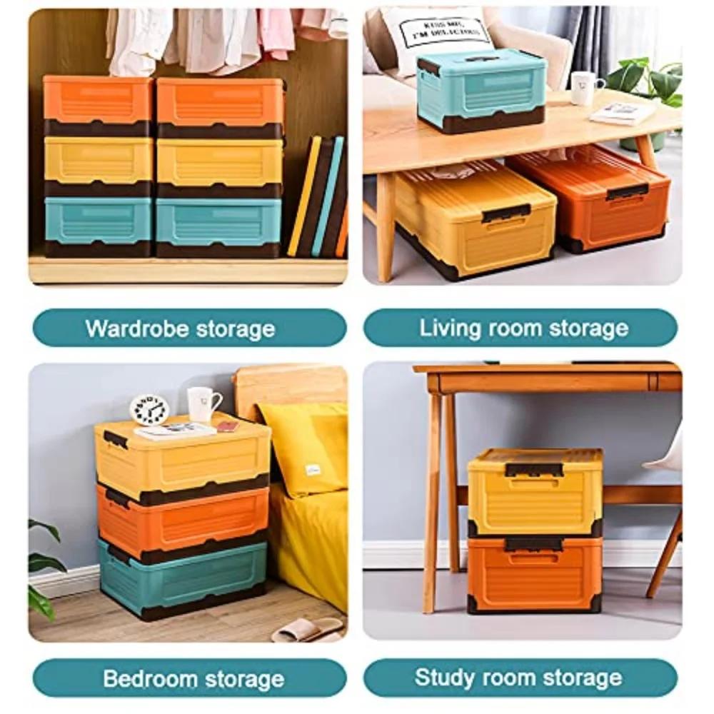 Foldable Plastic Organizer Portable Stackable Free Combination Storage Box Dormitory Household Miscellaneous Storage Container