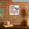2D Flat 1pc, Vintage Life Quotes Theme Metal Aluminum Decorative Plaques, Nostalgic Philosophical Style, Perfect for Study, Office, Bedroom, and Cafe