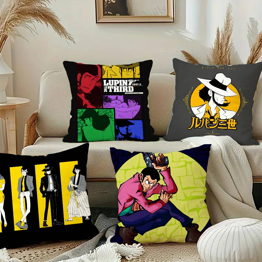 A-Arsene Lupin The Third Pillow Case Sofa Decorative Home Double-sided Printing Short Plush Cushion Pillow Cover Holiday Gift