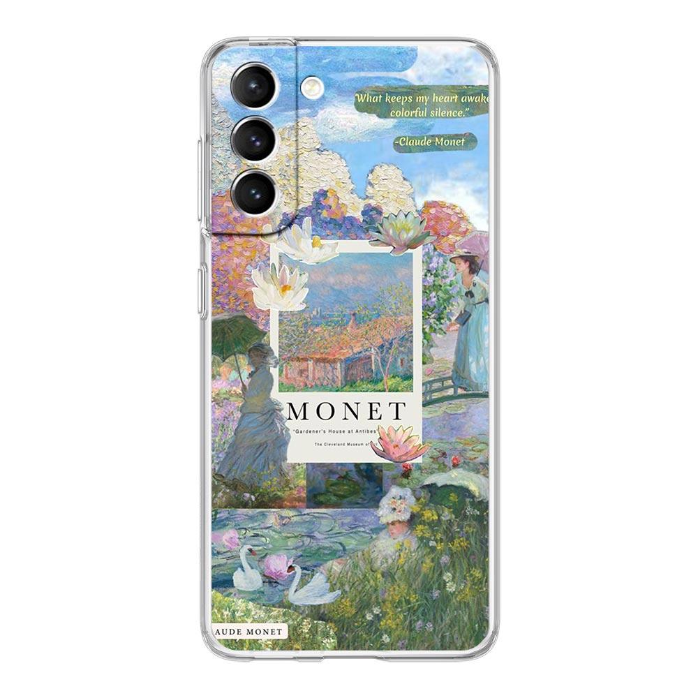 Claude Monet Art Phone Case For Samsung Galaxy S24 S23 S22 S20 Ultra S21 FE 5G S10 S9 Plus S10E S8 Soft Silicone Clear Cover