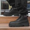 Ботинки Мартин мужские осенние в британском стиле ретро ботинки из ревеня увеличивающие рост повседневные на толстой подошве высокие берцы рабочие ботинки 66591-J
