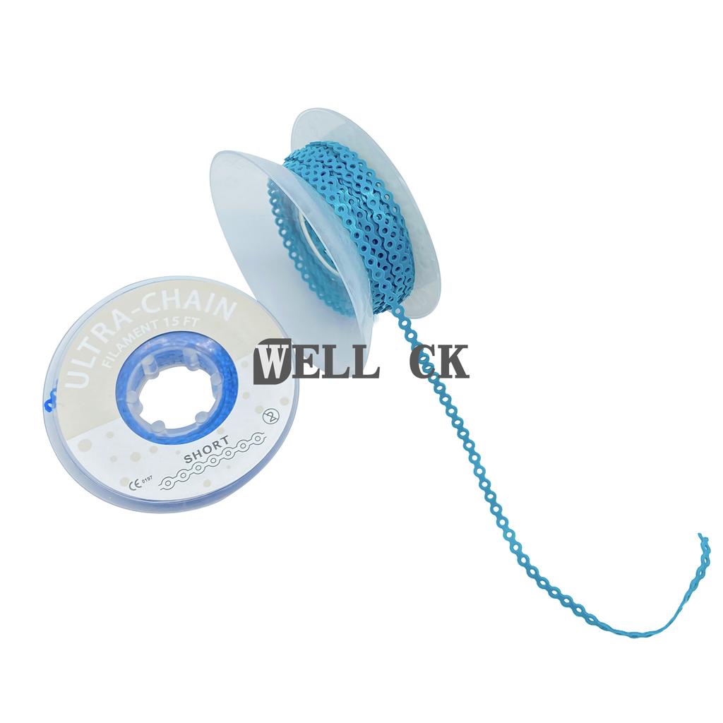 WELL CK 1Pcs Dental Orthodontic Elastic Rubber Power Chain Rubber Band Short Type