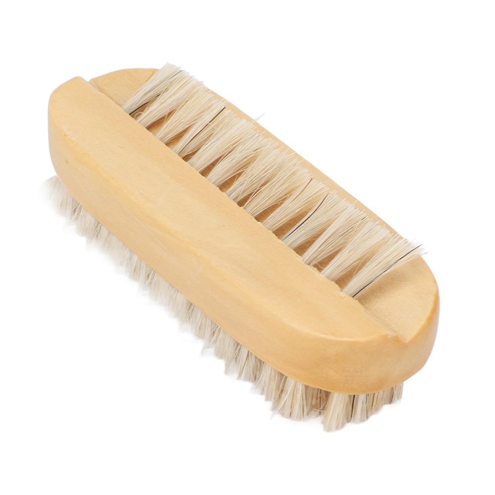 Double Sided Nail Cleaning Brush Wooden Fingernail Care Brush Household Personal Cleaning