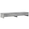 VidaXL Support de moniteur avec tiroirs gris béton bois d'ingénierie, support d'écran, étagère de moniteur, base de moniteur 854673