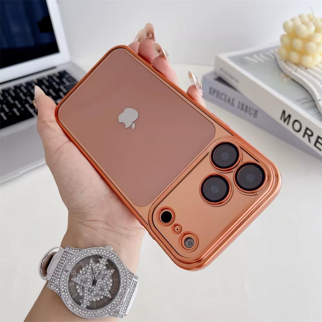 Прозрачный гальванизированный чехол для телефона для iPhone 17 Air 16 15 Plus 14 Pro Max 13 12 Mini Мягкий чехол из ТПУ с защитной пленкой для объектива