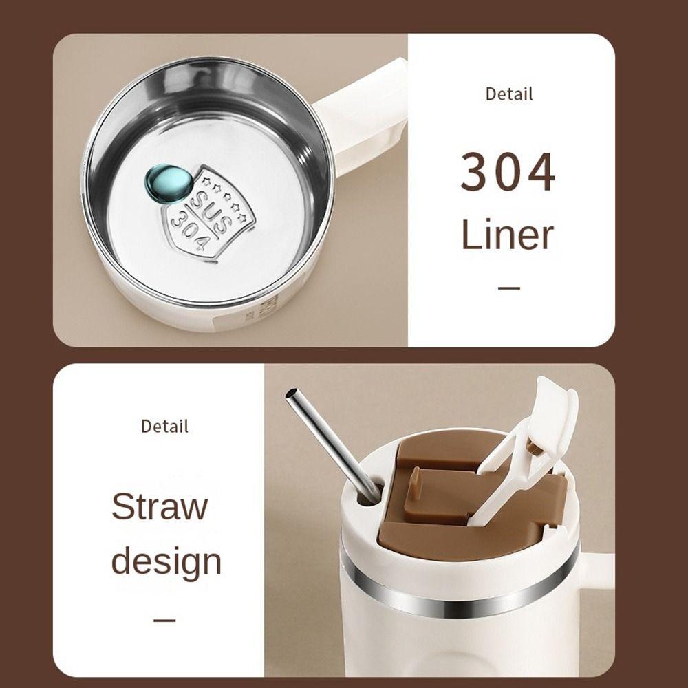 Термостойкая изолированная кофейная чашка с соломой, молочная чашка для чая, модная термокружка для путешествий