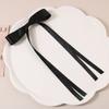 Women Hair Clip Bow Satin Retro Long Ribbon Large Size Solid Color Anti-slip Hair Ponytail Decoration Hairpin Hair Accessory Hair Barrettes