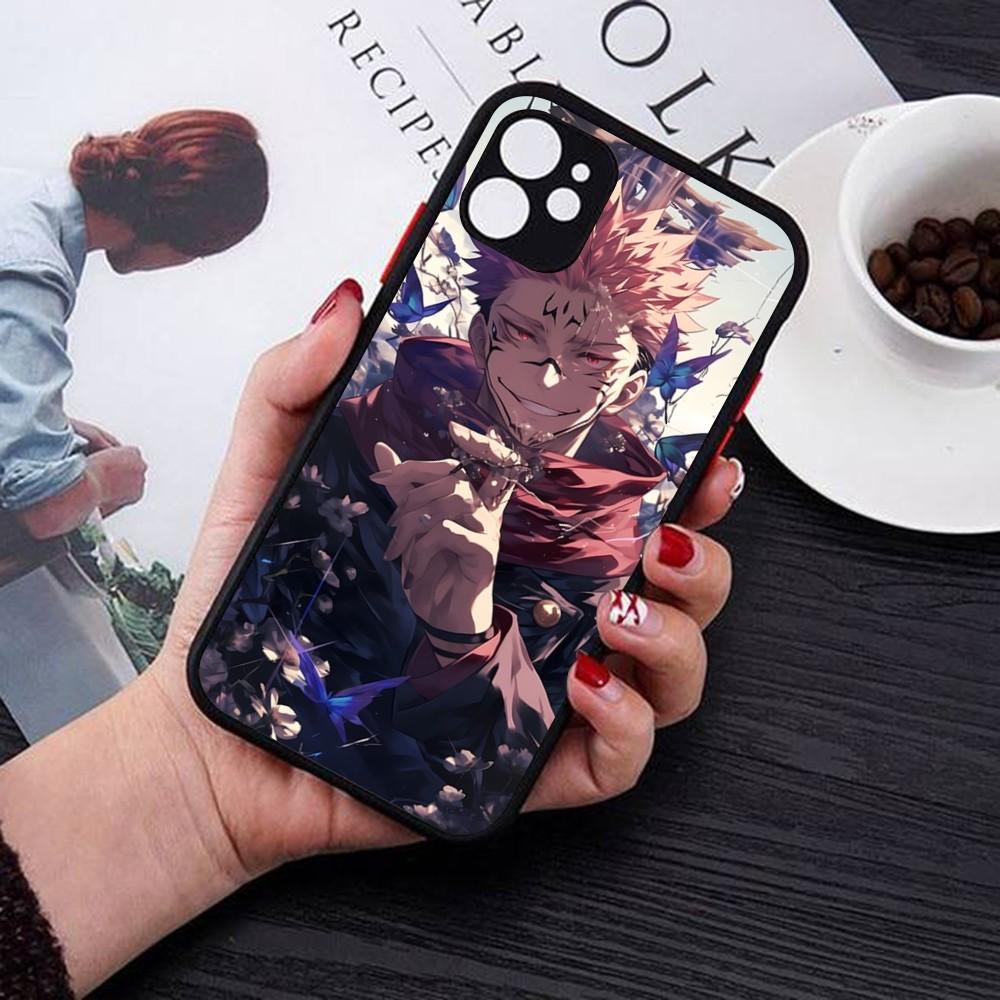 Чехол для телефона Jujutsu Kaisen Рёмен Сукуна Для IPhone 14 11 12 13 Mini Pro Max 8 7 Plus X XR XS MAX Полупрозрачный Матовый Чехол