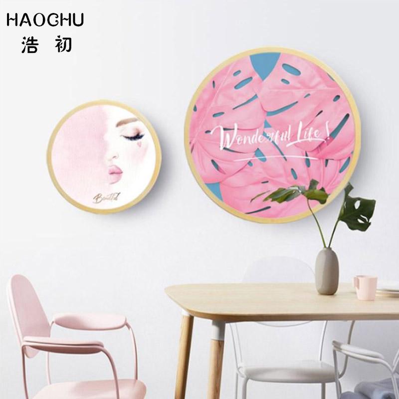 HAOCHU скандинавский свежий постер розовый фламинго Лось сексуальная красивая девушка холст картина для свадебного декора настенная наклейка абстрактное искусство постер