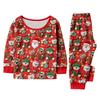 Matching Family Christmas Print Flannel Homewear Set Long-Sleeve Top And Pants