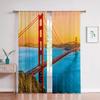 Городское здание 3D-печатные шторы Вид на улицу Ночной вид Здание Комплекс Гостиная Окна от пола до потолка Индивидуальные шторы