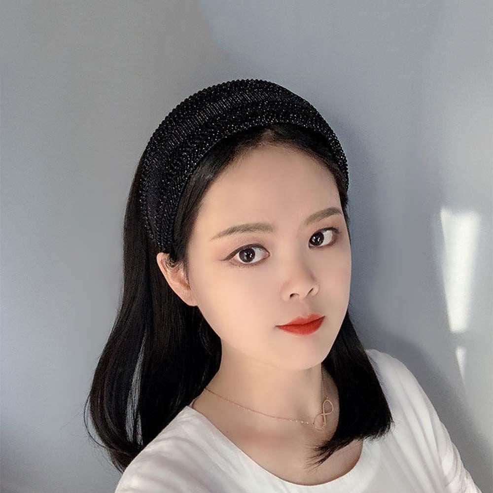 Sweet Hollow Wash Face Wide Side Headwear Headband Women Hair Hoop Korean Head Wrap Lace Hairbands