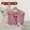 Knotted Shawl Women'S  Fake Collar Air-Conditioned Room Solid Color Shoulder Scarf Knitted Outer Cape Small Vest
