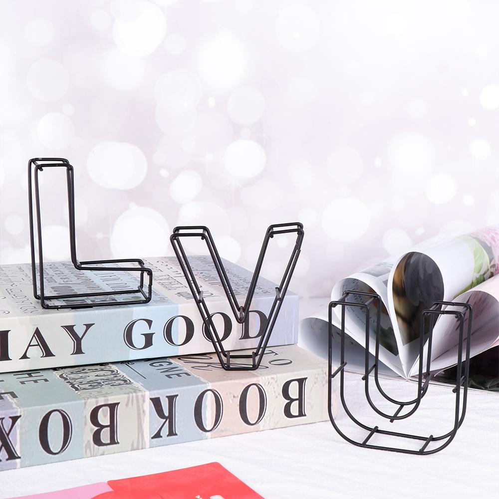 Photography Props Metal Hollow Letter Wrought Iron Alphabet Doorplate Sign Home Decoration