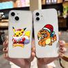 Чехол E-55 Christmas Pokemon для iPhone 7 8 11 12 13 14 15 16 Pro Max Plus Mini Xiaomi Redmi A3 9A 9C 10A 10C 13C Note 9 11 Realme Narzo C30 C55
