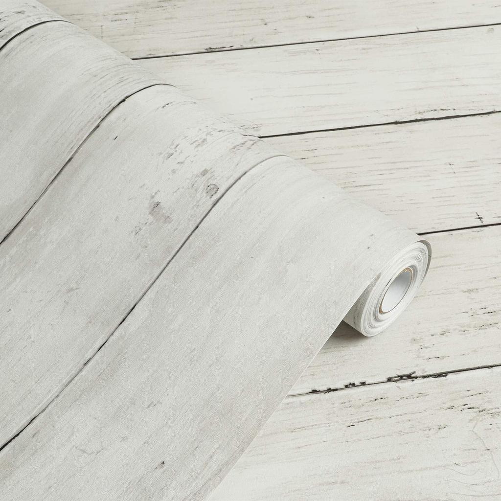 45cm x 10m Woodgrain Self-Adhesive Wallpaper, Waterproof & Heat-Resistant Removable Vinyl, DIY Wood Plank Decal for Furniture Restore & Kitchen, PVC