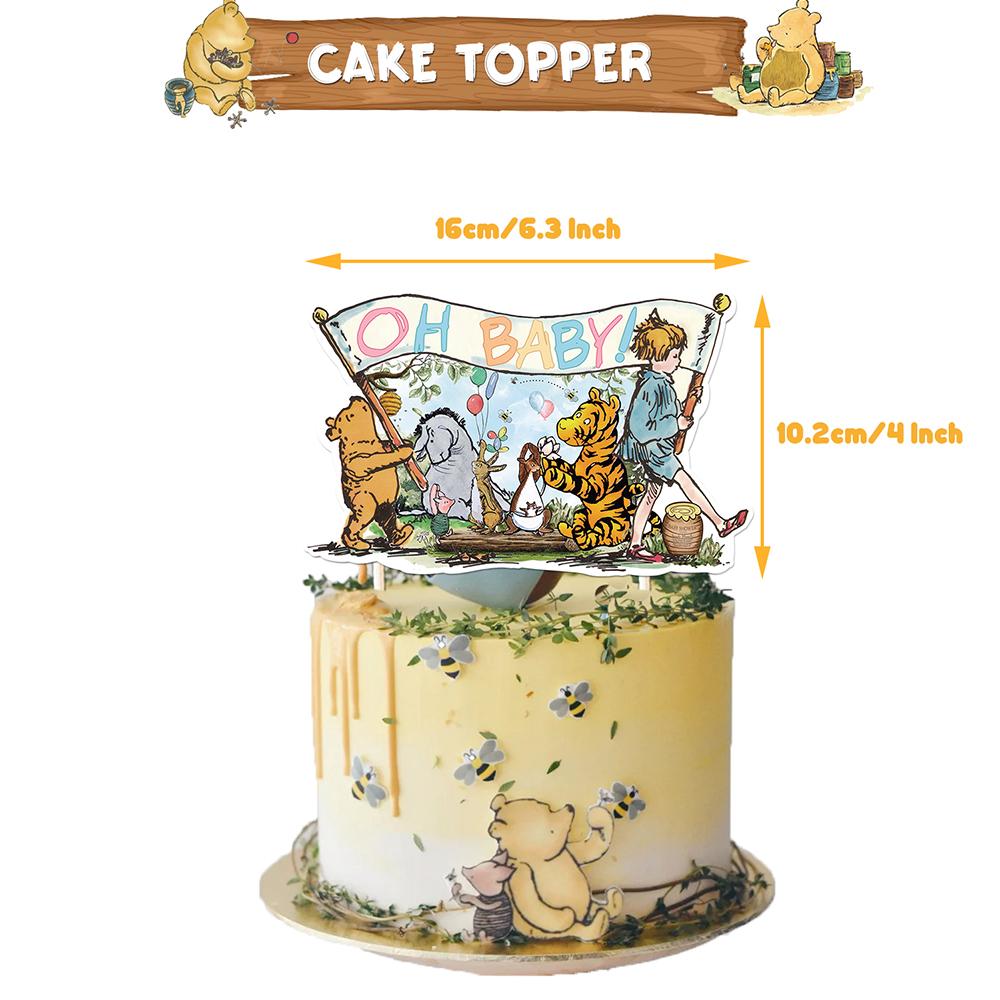 32pcs Winnie The Pooh Party Decorations Include Banner Cakes Topper Balloons