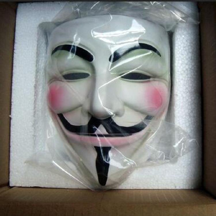 Маска V Vendetta Смола Белая Медь V Странное Лицо Маска для Лица Бал-Маскарад Хэллоуин Гримаса Лица