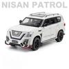 1/24 Nissan Patrol Металлический Литой Внедорожник Модель Автомобиля для Игрушек для Мальчиков Сплавная Модель со Спортивным Комплектом 6 Открывающихся Дверей A303