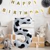 Воздушный шар с номером коровы, большой удобный складной детский день рождения, черно-белый узор, номер коровы