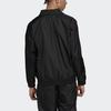 Adidas Оригинальная спортивная куртка в полоску с контрастным логотипом и трилистником, мужская верхняя одежда, черный GE0841