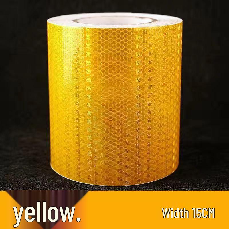 Флуоресцентная светоотражающая защитная лента: Ширина 5 см, 10 см, 15 см для ночного движения, предупреждение о столкновении