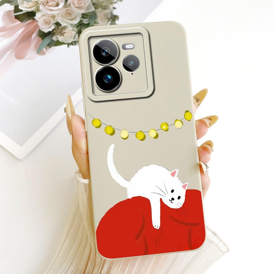 Для Realme GT 7 Pro Милый Кот Цветок Мультяшный Чехол Для Телефона Для Realme GT7 Pro RMX5010 Ударопрочный Мягкий Силиконовый Чехол Бамперы