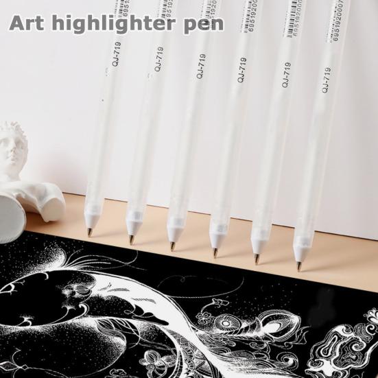 3 шт. гелевая ручка-маркер, белая/золотая/серебряная, чернила-роллеры с подсветкой для черной бумаги, художественный рисунок, ведение дневника, наброски