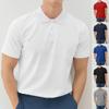 Рубашка ПОЛО мужская футболка с коротким рукавом летняя однотонная дышащая мужская футболка с лацканами