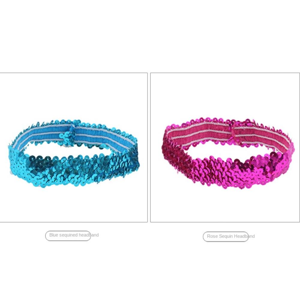 Головной убор Повязка на голову с пайетками Блестящий бант Эластичный бант для волос Подарок на вечеринку Блестящая повязка на голову
