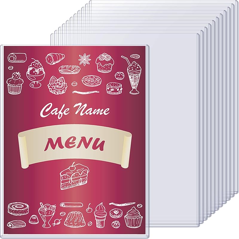 6PCS 8.5" x 11" Rigid Print Protectors, Clear Hard Plastic Page Sheet Protectors, Hard Plastic Sleeves for Paper Photo Poster, Document Holder Birth