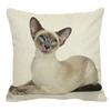 Thailand Cat Theme Pattern Double-Sided Printed Pillow Cover Short Plush Suitable Living Rooms Bedrooms Sofa Throw Cushion Cover