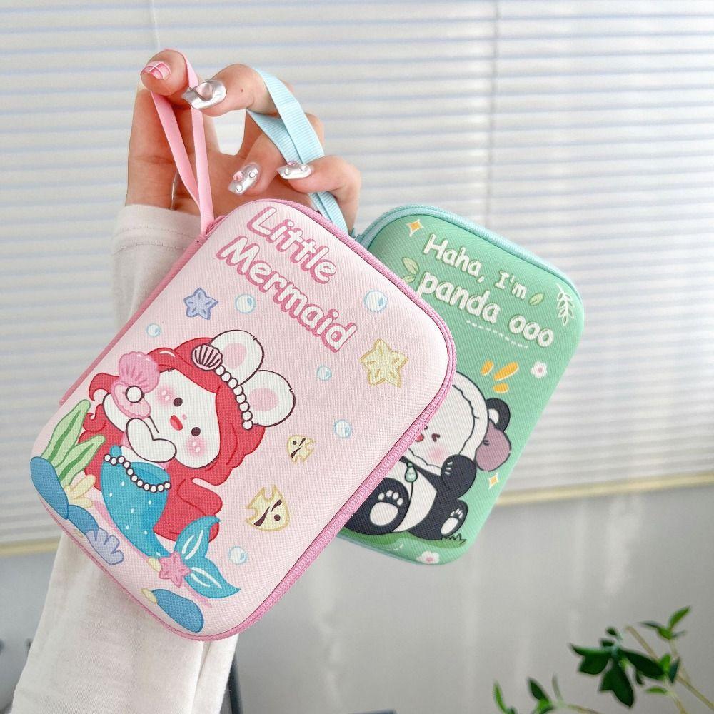 PU коробка для хранения кабеля данных прямоугольный чехол для хранения наушников для путешествий