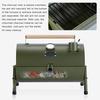 Red / Green Portable BBQ Grill Thickened Charcoal Barbecue Stove Pit Patio Yard Meat Cooker Set for Camping Picnic Outdoor