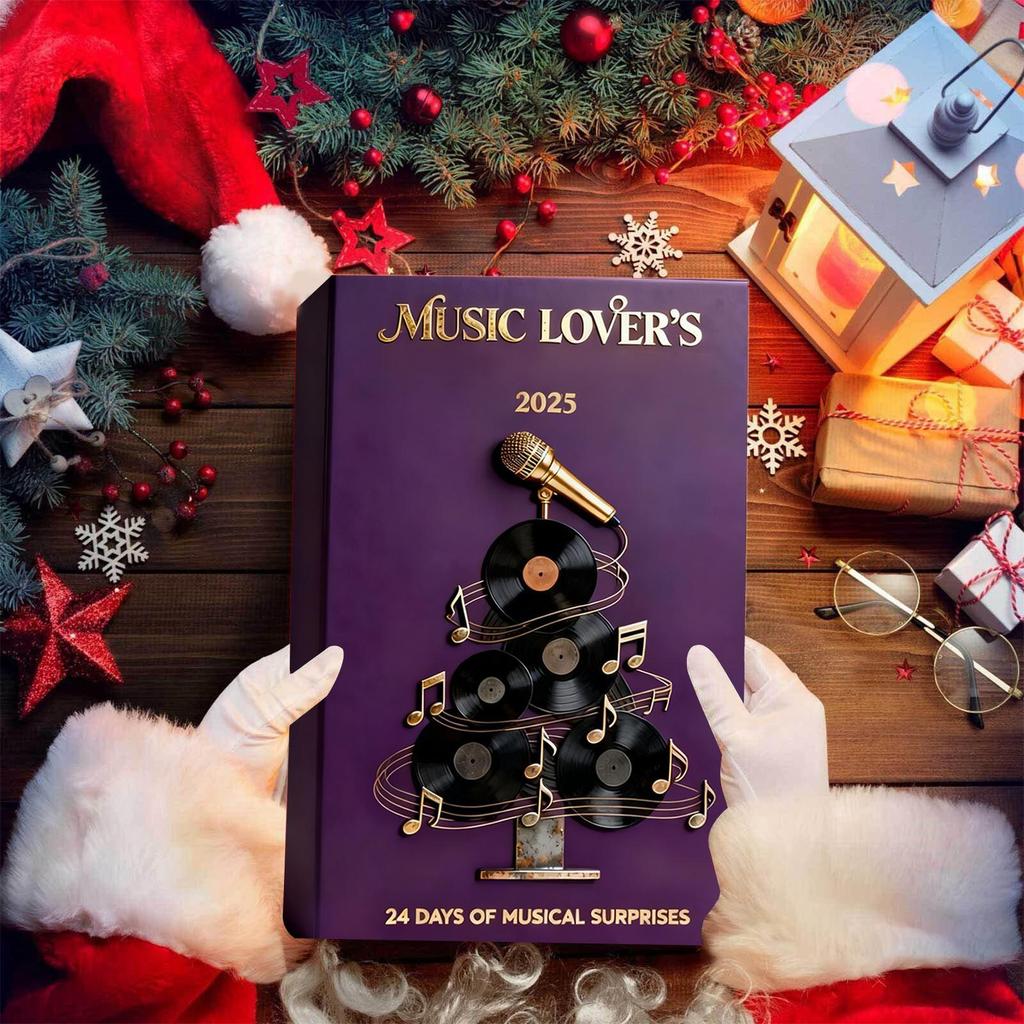Адвент-календарь для любителя рождественской музыки 24 дня 2D акриловые подвески в виде музыкальных нот украшения для дома украшения для рождественской елки