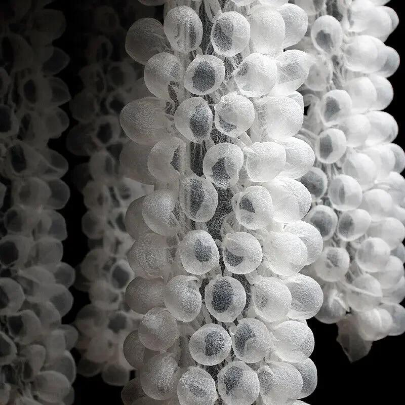 85x16 см Ткань из пузырчатой пряжи с термофиксацией Прозрачная 3D-кружевная ткань для модных дизайнеров DIY Шитье Свадебное платье Одежда Принадлежности