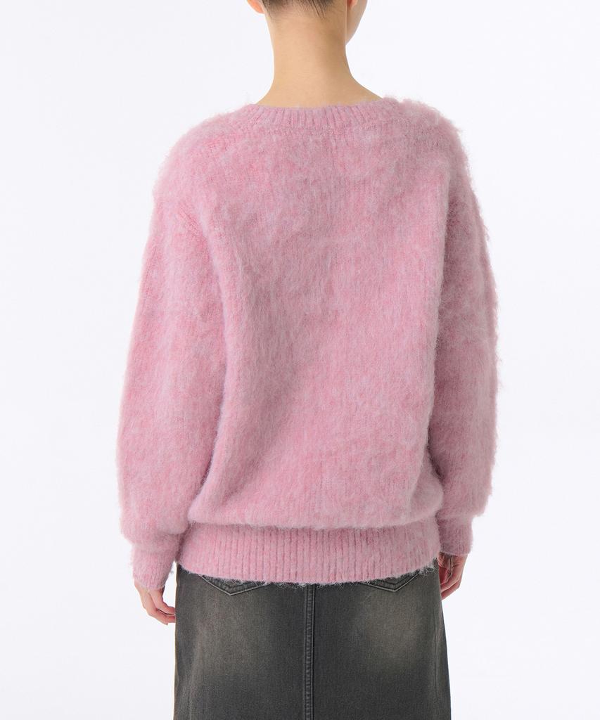MUSINSA STANDARD WOMAN Women'S Hairy Relaxed V-Neck Knit [Pink]