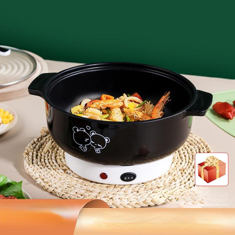 Многофункциональная электрическая сковорода для жарки на пару, маленькая электрическая плита, встроенная электрическая плита, мини-электрическая рисоварка, бытовая
