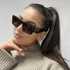 Fashion Square Sunglasses Woman Vintage Cat Eye Design Sun Glasses Female Male Personality Cool Retro Black Cateye