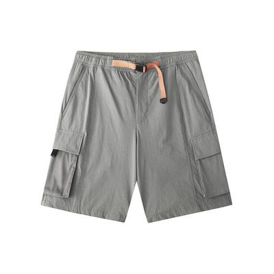 Серия Outdoor, однотонные, средней талии, прямые, повседневные шорты, мужские шорты, серые 152426506-2