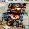 Classic Anime Blanket Attack On Titan Blanket Eren Jaeger Blanket for Bedroom Sofa Livingroom Cartoon Blanket Children's Blanket