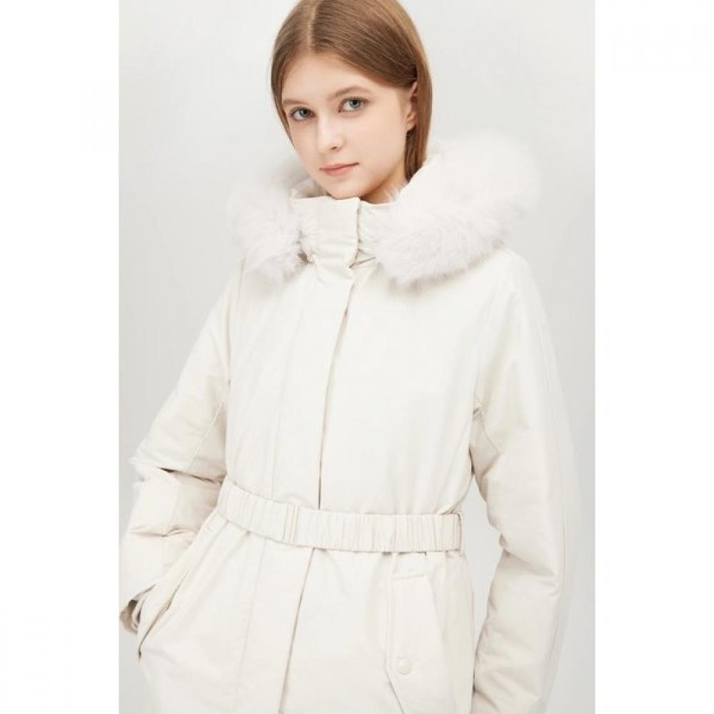 Benetton Fox Fur Hooded Down Jacket Bapde7561