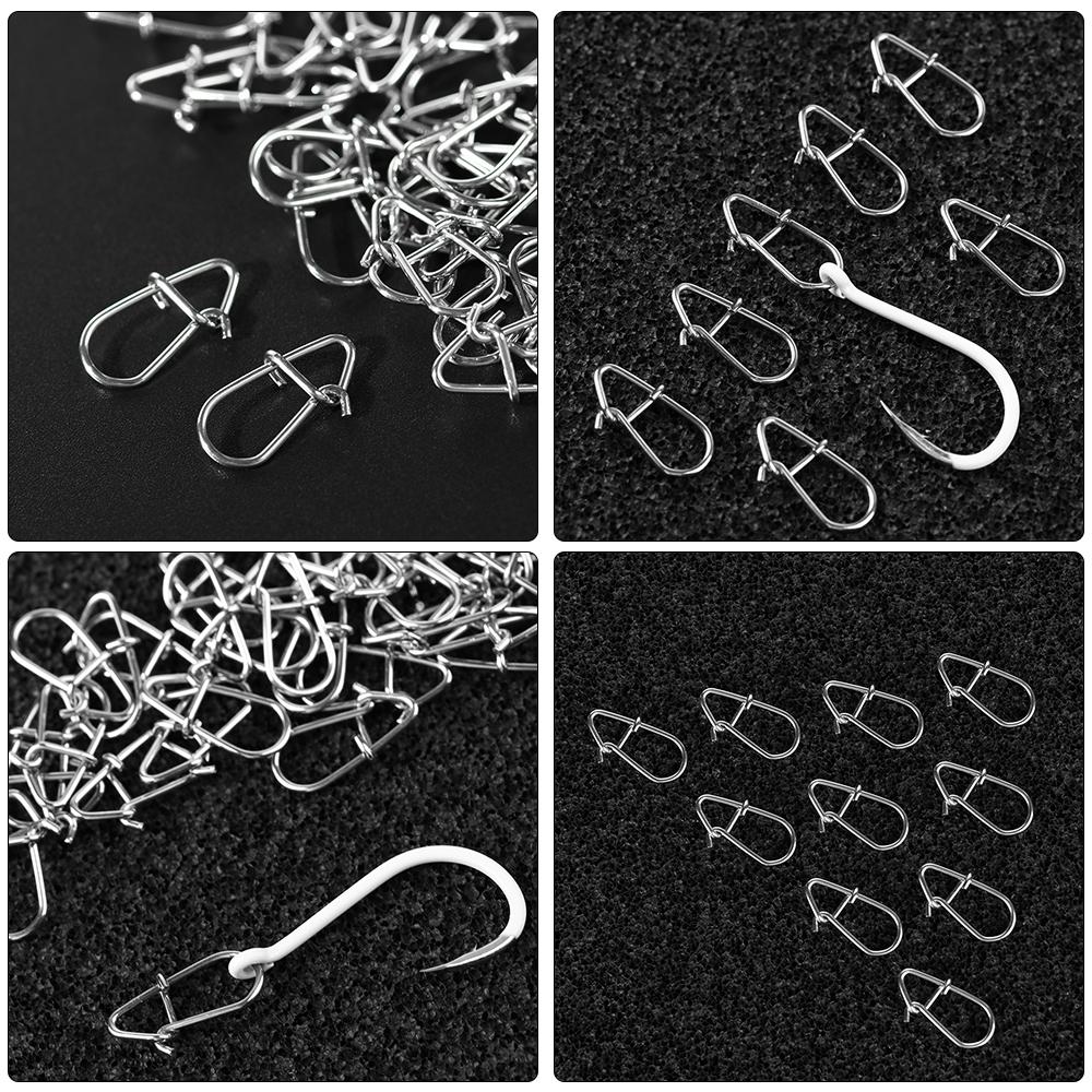 Fast lock Stainless Steel Line tackle Oval Split Rings Barrel Swivel Fishing Hanging Snap Connector